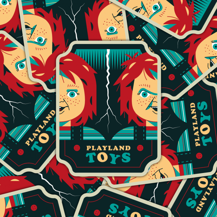 Slasher sticker pack Chucky Child´s Play Tom Holland